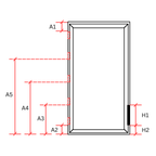 Aluminum Glass Doors - Gold Frame Reeded Glass
