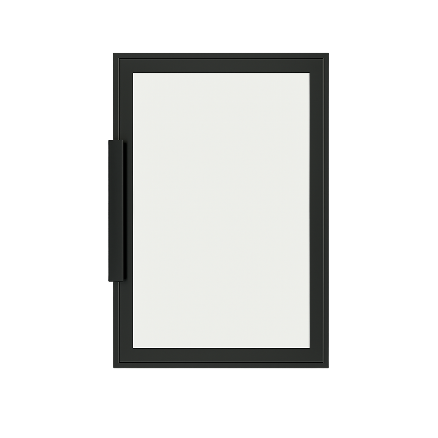 Aluminum Glass Doors - Black Frame Clear Glass