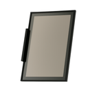 Aluminum Glass Doors - Black Frame Smoke Glass